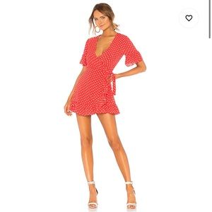 Revolve May mini dress in rose dot